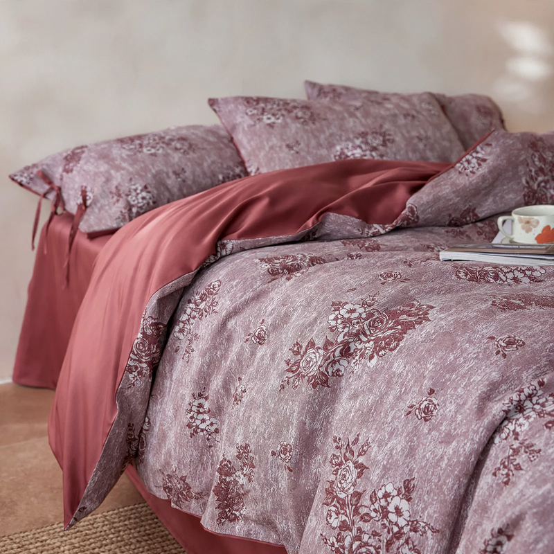 Cotton bedding set, 4-piece, Jacquard