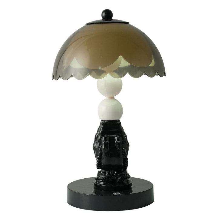 Nightstand lamp with hands motif, modern