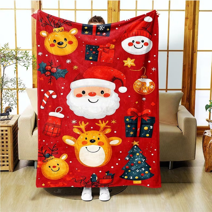 Fleece wool blanket with digital print, 230 g