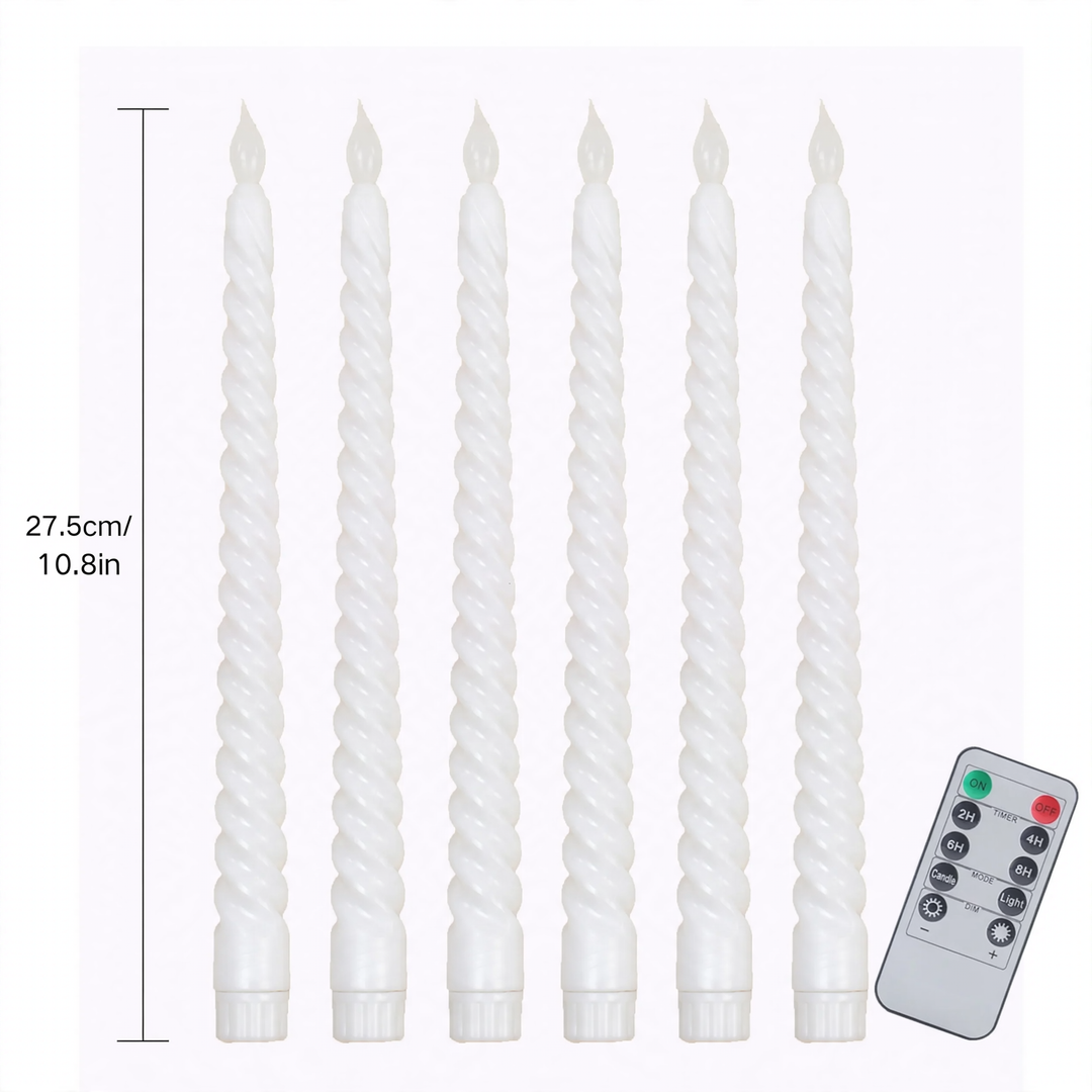 LED taper candle with flame effect