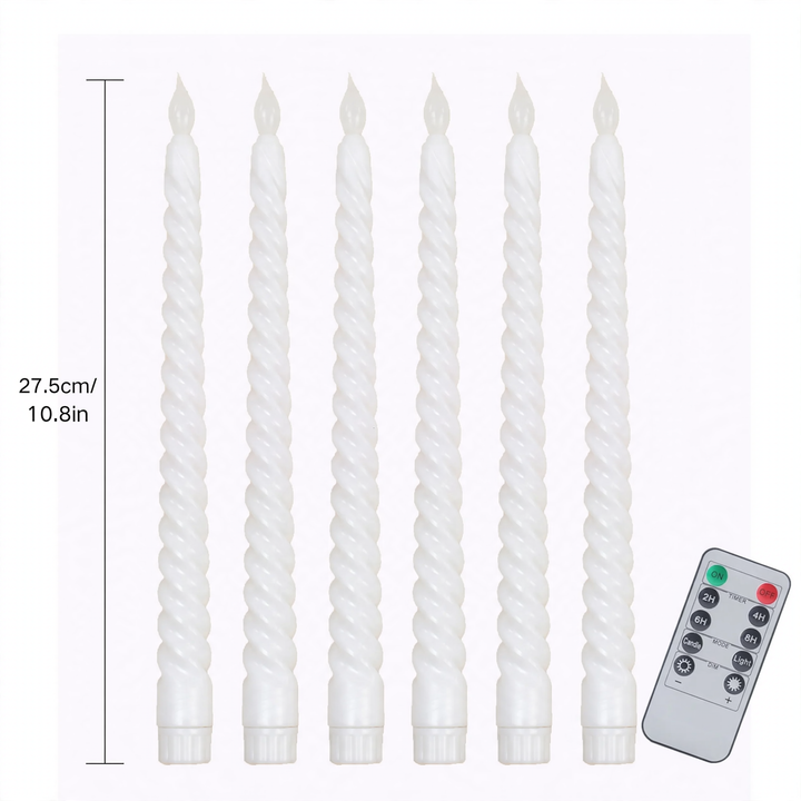 LED taper candle with flame effect