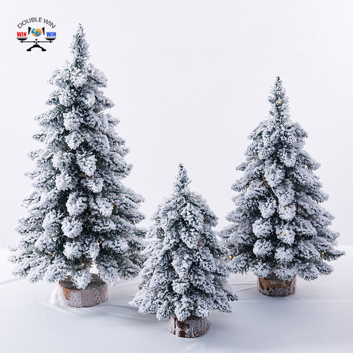 Mini Christmas tree with snow effect and LED light