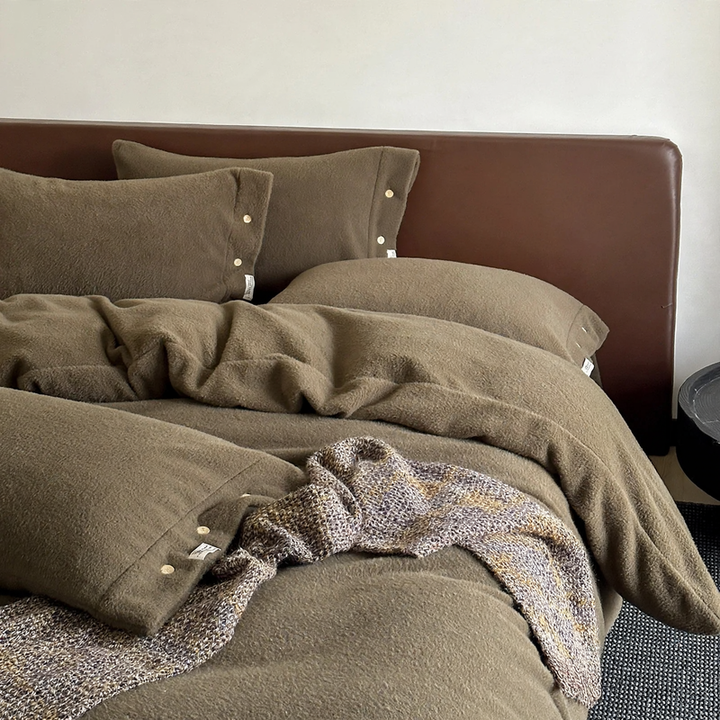 Elegant winter bedding set, cashmere look, warm