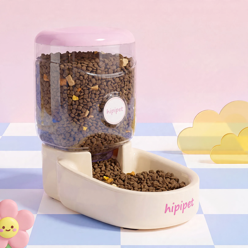 Automatic feeder and water dispenser for cats and dogs