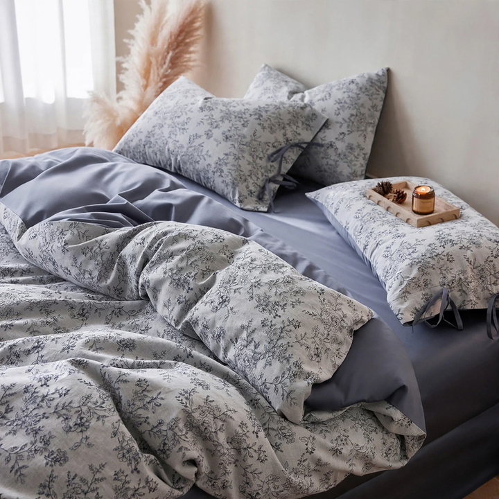 Cotton bedding set, 4-piece, Jacquard