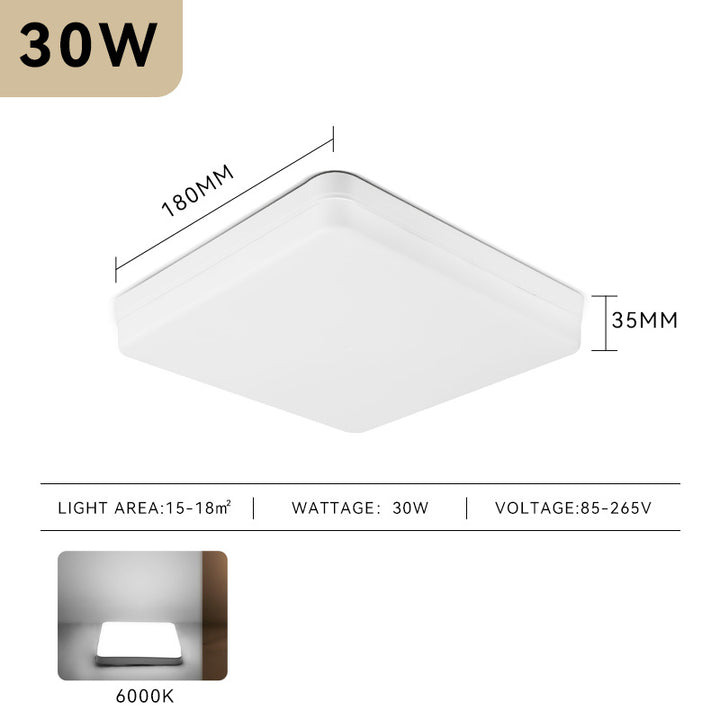 LED ceiling light, square or round