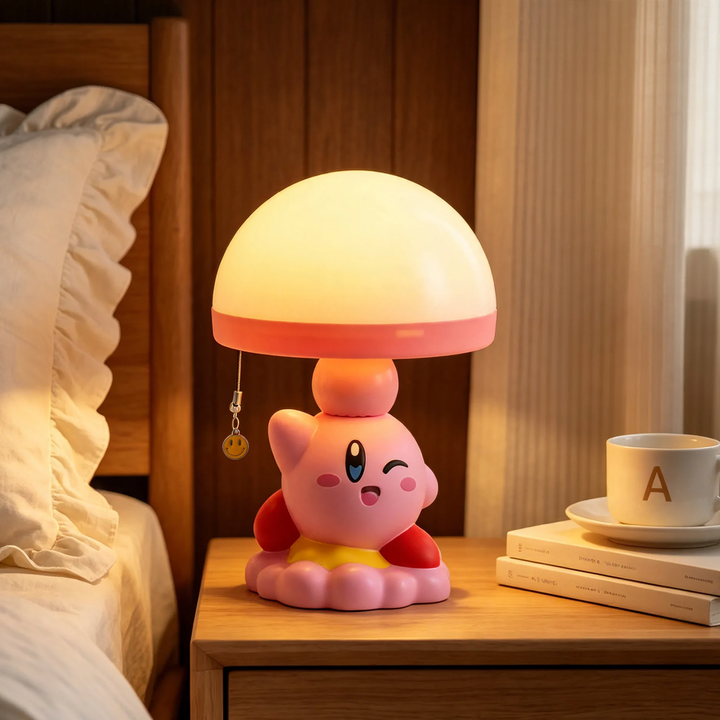 Kirby Cartoon Table Lamp with Pull Switch