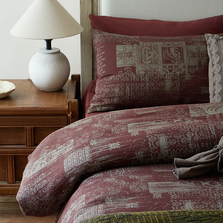 Pure cotton bedding, 4-piece, jacquard weave