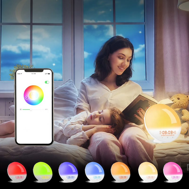 Smarter LED Sunrise Alarm Clock with App Control