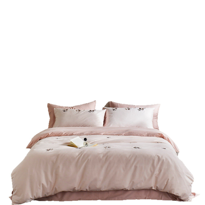 Duvet cover set made of brushed cotton, 4 pieces