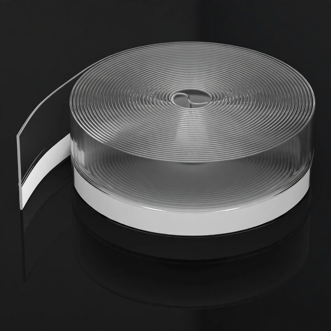 Transparent sealing strip for doors and windows