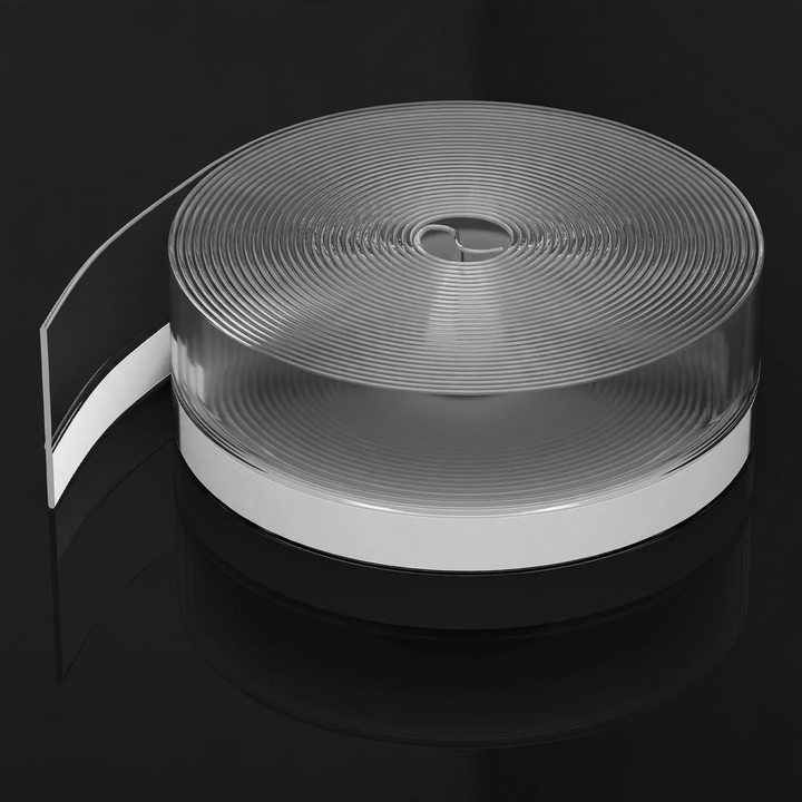Transparent sealing strip for doors and windows