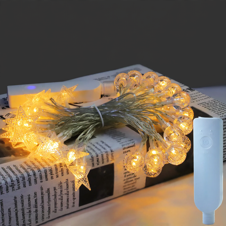 LED string lights with remote control, rechargeable