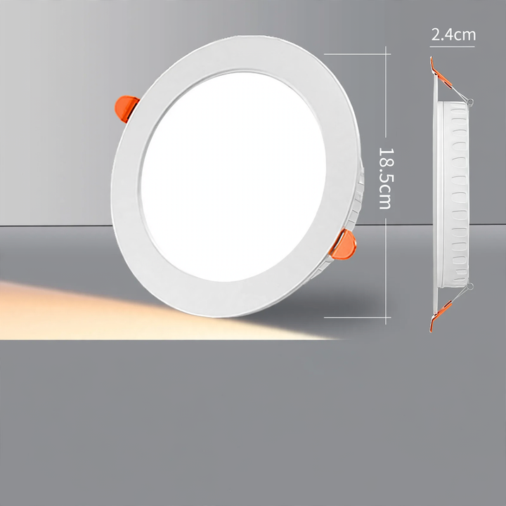 LED recessed light, ultra-flat, round
