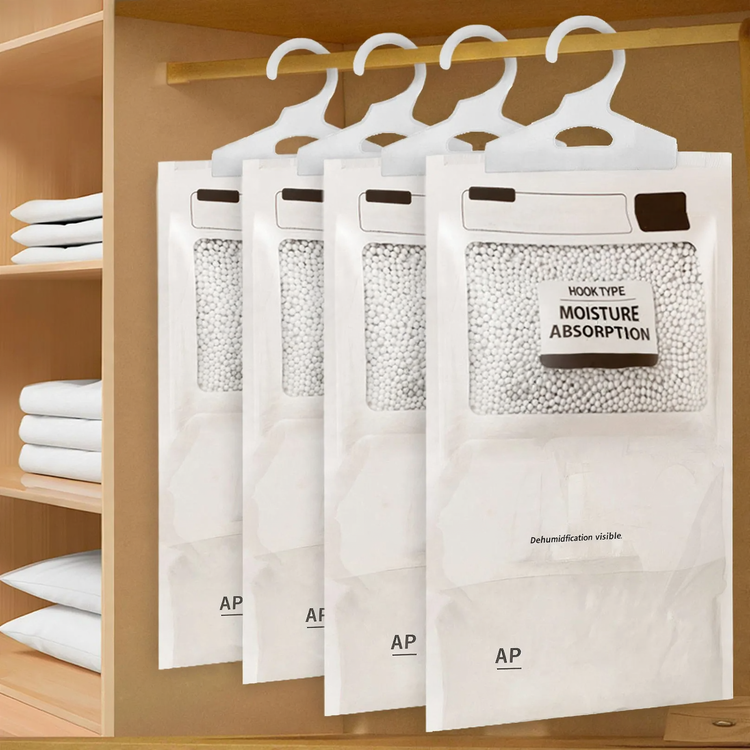 Activated charcoal dehumidifying bag for hanging