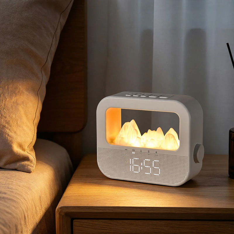 LED sleep aid with 25 sounds and mood light