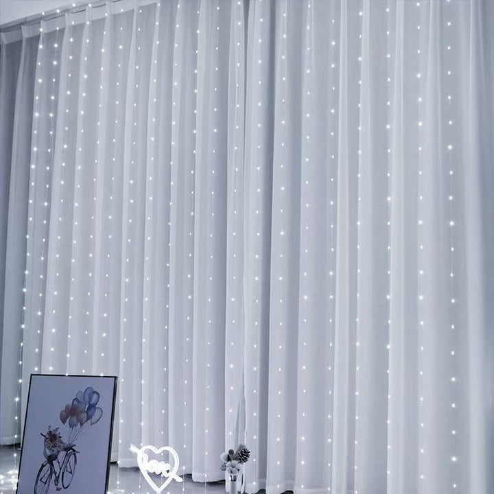 LED curtain string lights with remote control