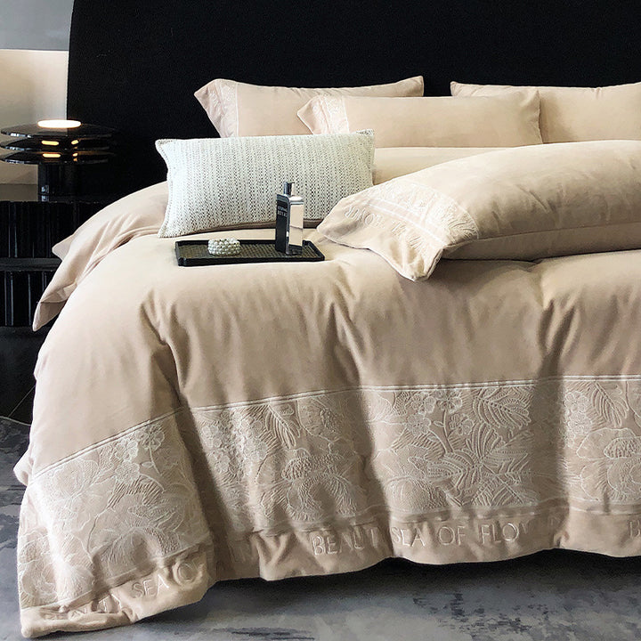 Milk fiber bedding set, 4-piece, fluffy