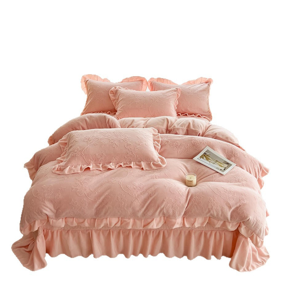 Milk fiber bedding set, 4 piece, winter, bedspread
