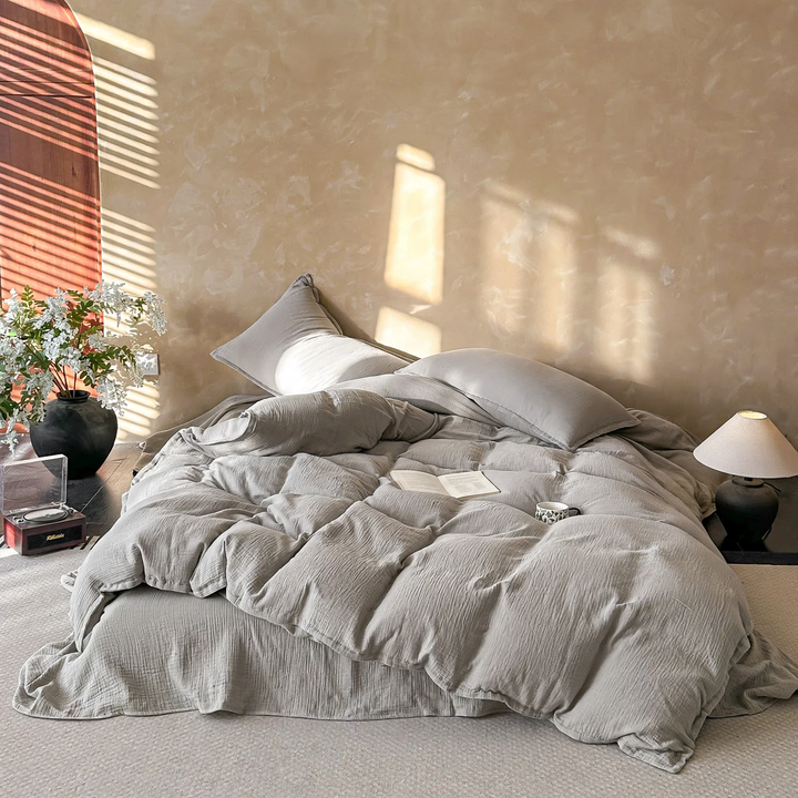 Cotton bedding set, 4-piece, double gauze