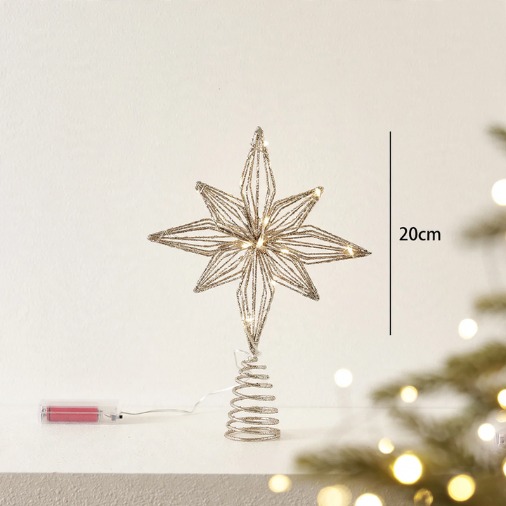 Decorative Christmas tree topper star made of iron