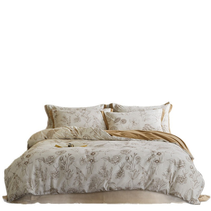 Cotton bedding set, 4-piece, American vintage style