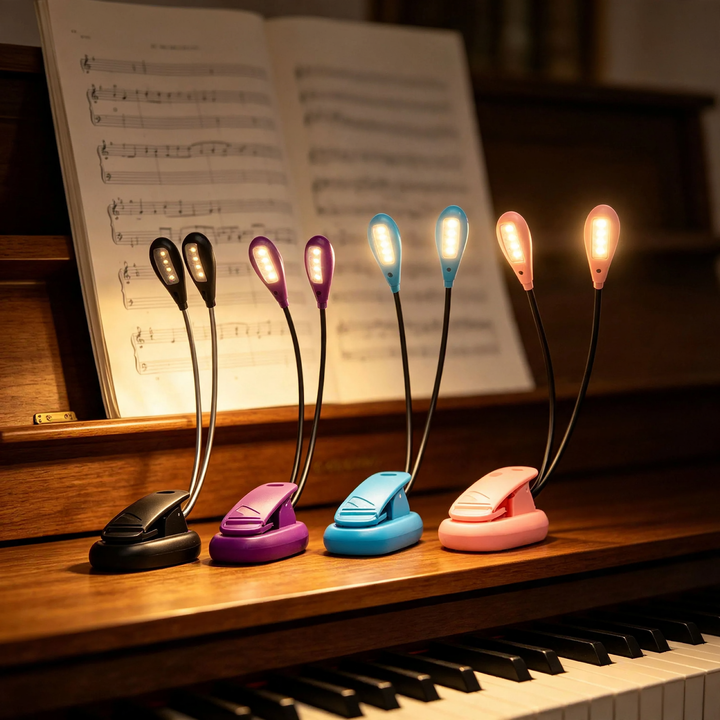 LED Piano Light with Double Arm and Clip