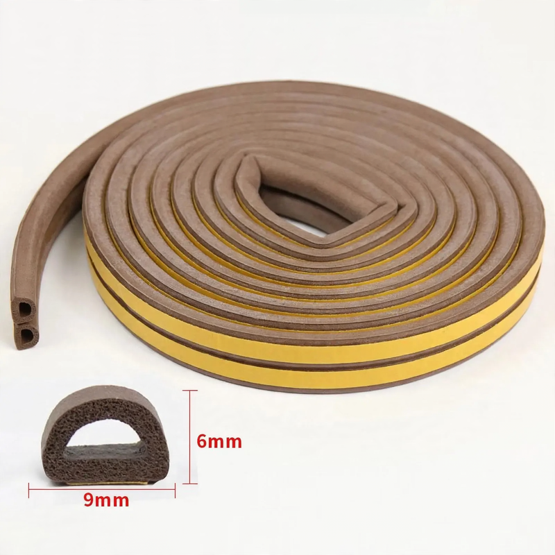 Rubber sealing tape for doors and windows, foam