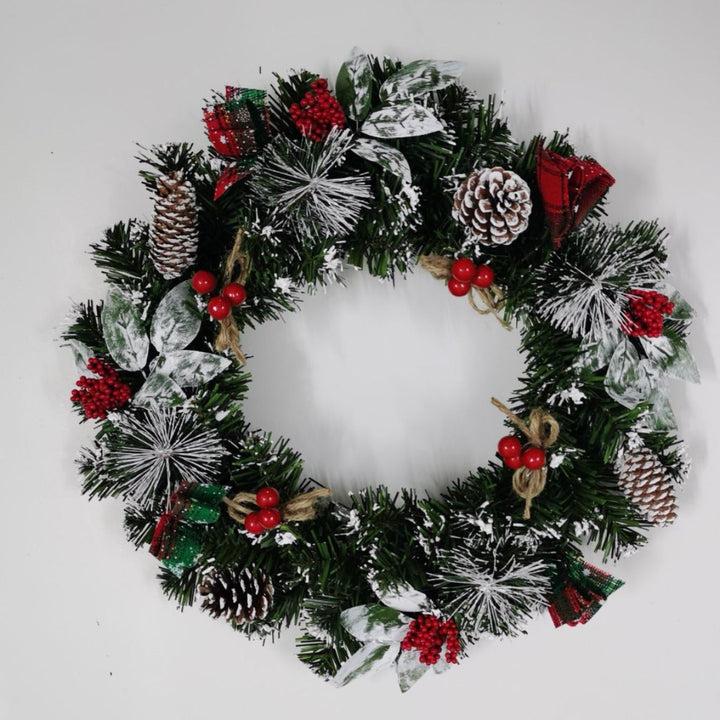 Christmas wreath made of PVC, handcrafted