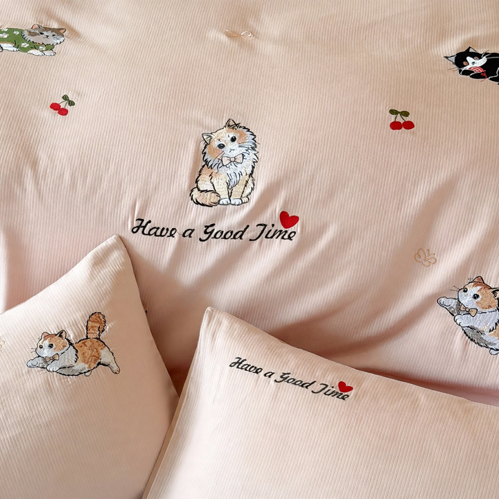 Cotton bedding set, 4-piece, cartoon pattern