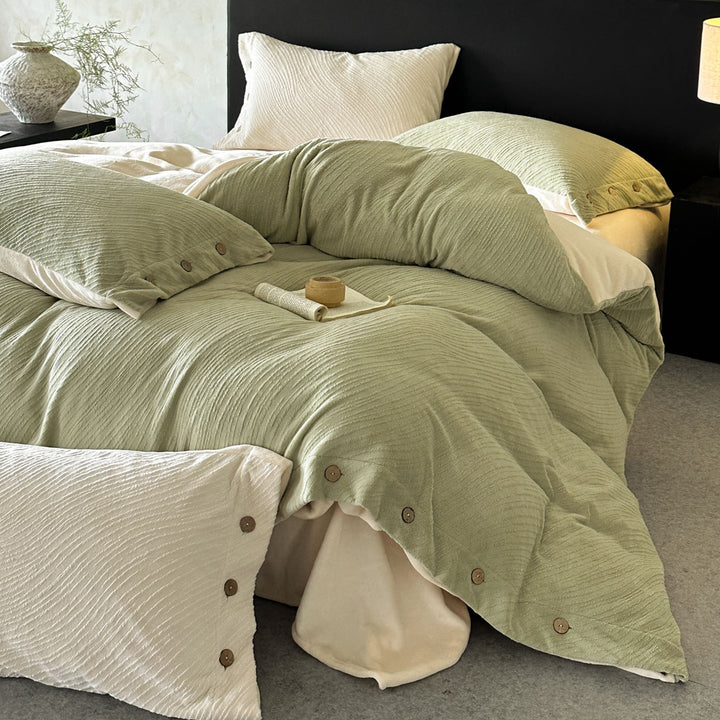 Milk fiber fleece bedding set with embossing, extra heavy