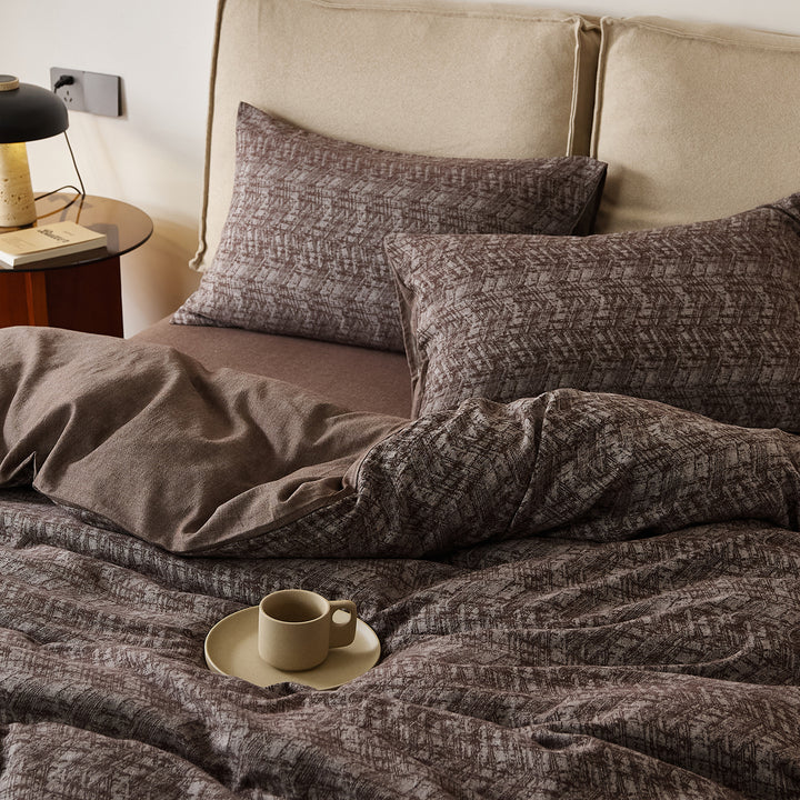 Bedding set, 4-piece, long-staple cotton, vintage pattern