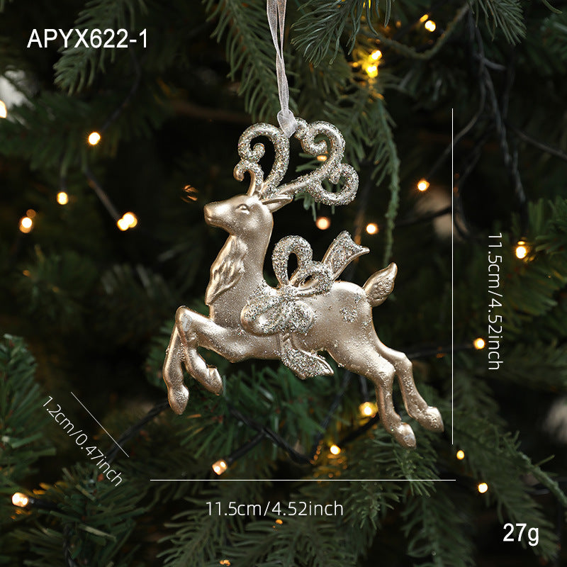 Decorative Christmas ornaments made of plastic