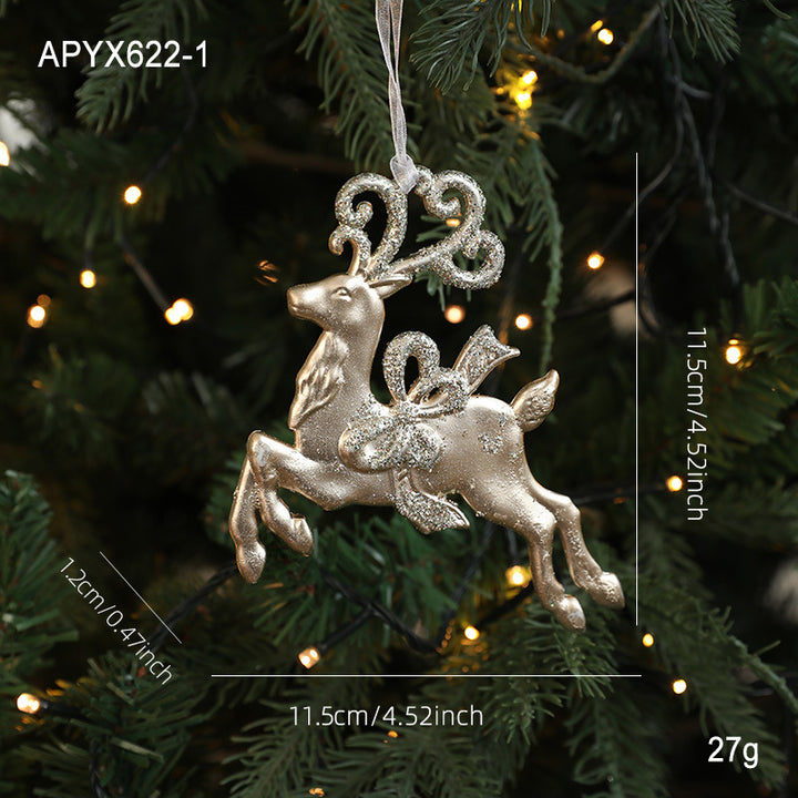 Decorative Christmas ornaments made of plastic