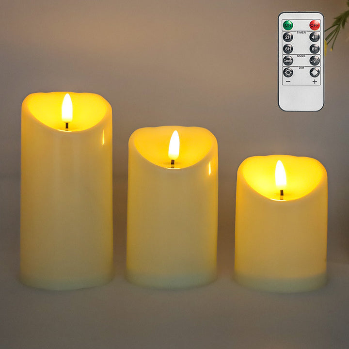 LED Real Wax Look Candle with Movable Flame