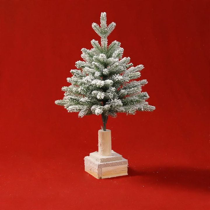 Artificial Christmas tree with flocking