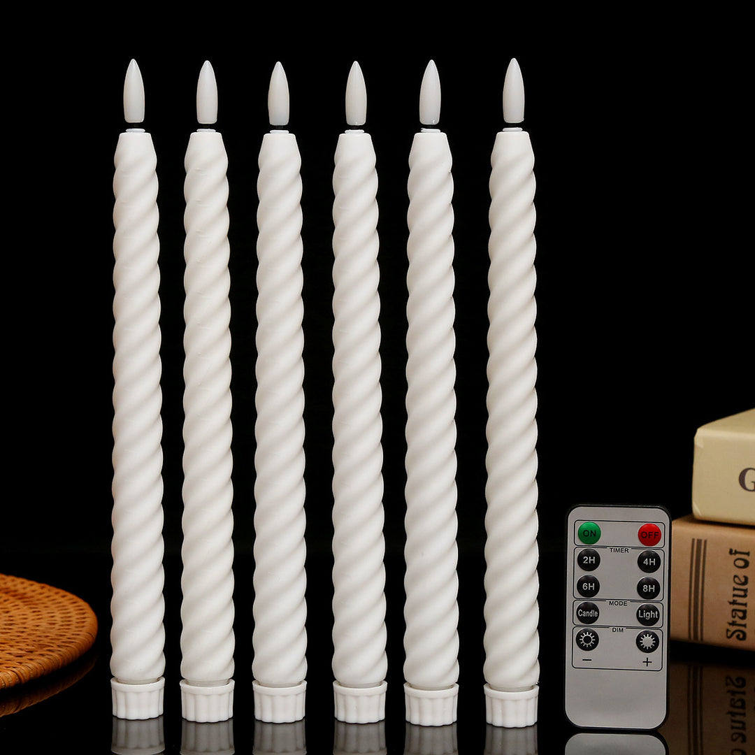 LED taper candle with plastic housing