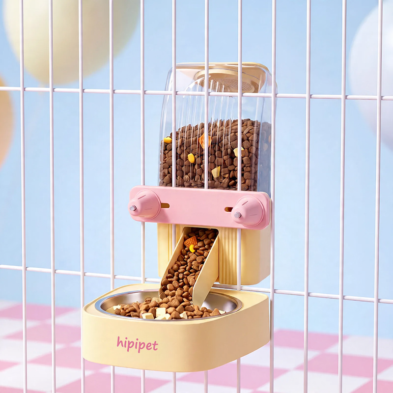 Hanging water and food bowl dispenser for pets