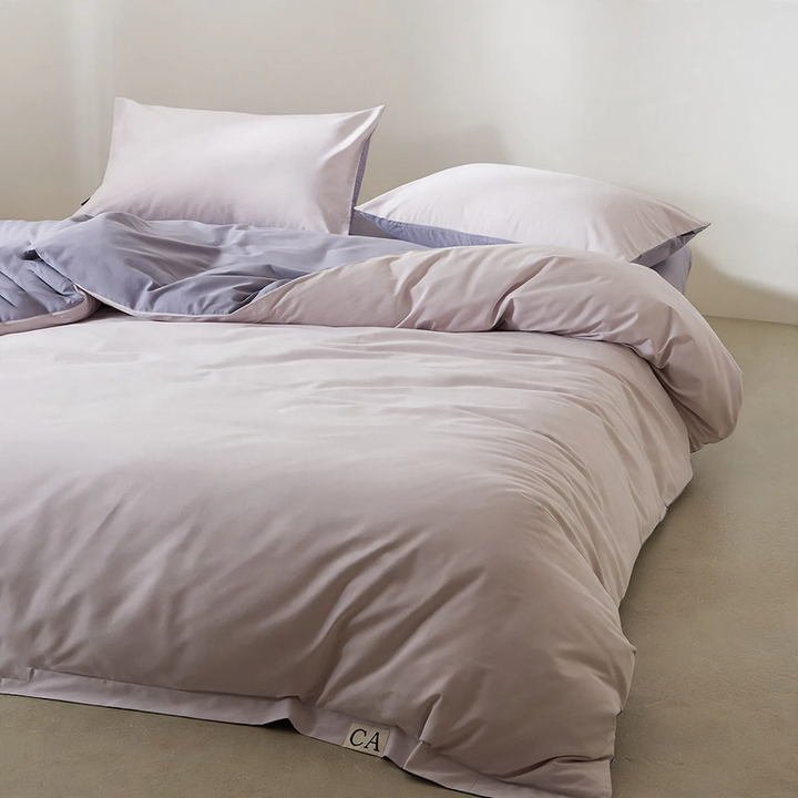 Cotton bedding set, 4-piece, flannel surface