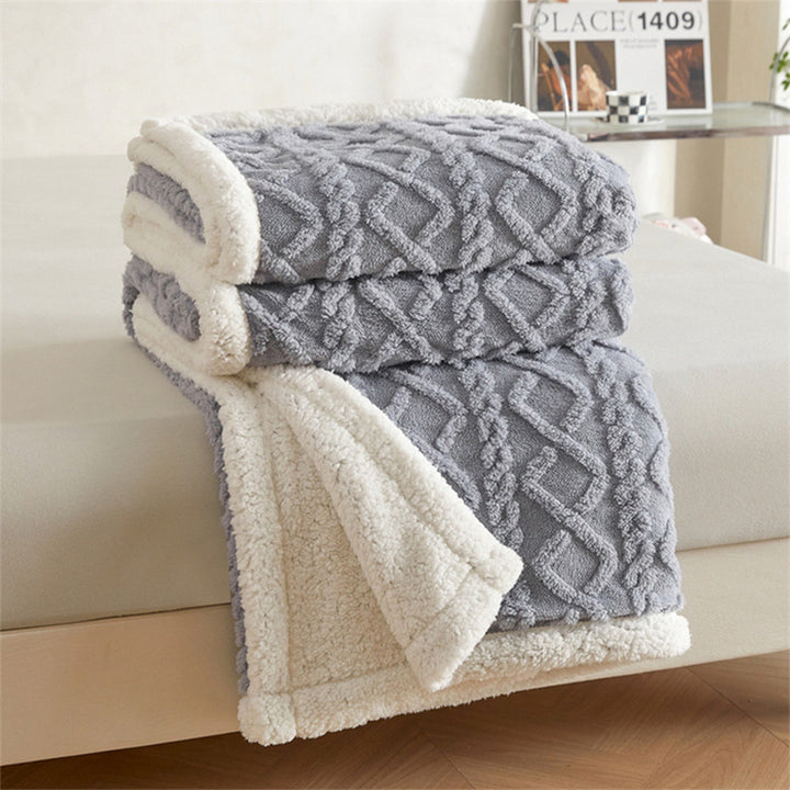 Flannel Wool Blanket, Sherpa Fleece, extra warm