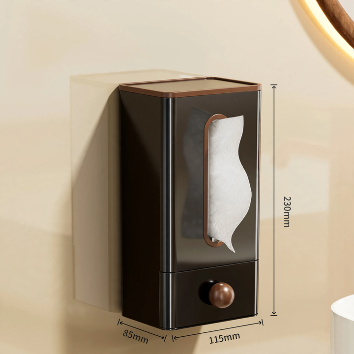 Wall-mounted tissue box, plastic