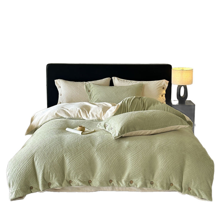 Milk fiber fleece bedding set with embossing, extra heavy