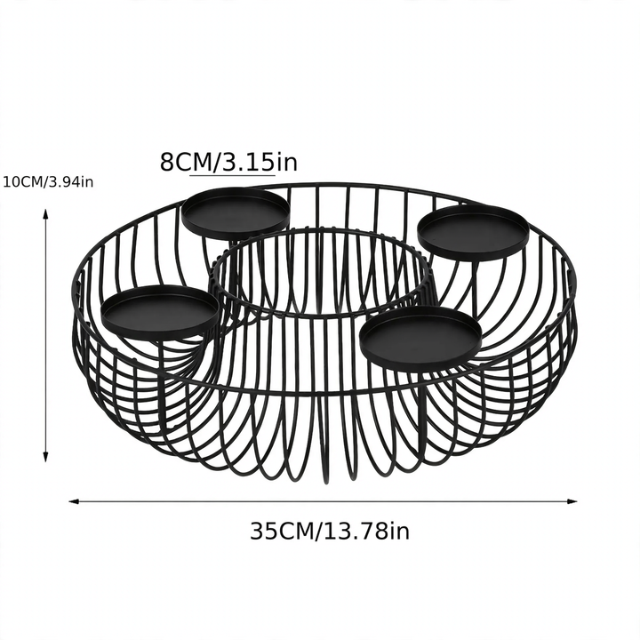 Decorative candle holder made of iron for festive occasions