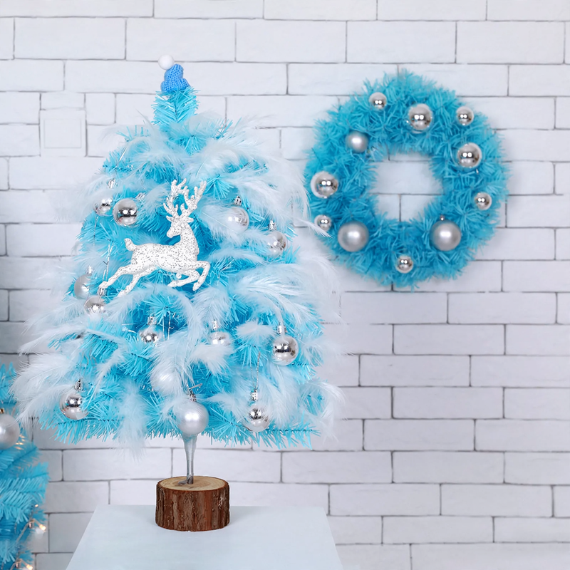 Mini Christmas tree with feather look, 45 cm or 60 cm