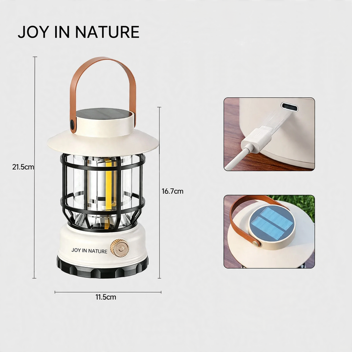 LED camping lamp with battery and emergency light function