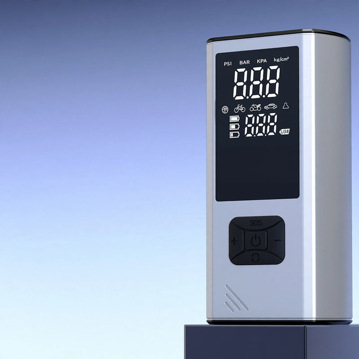 Portable electric air pump for car tires