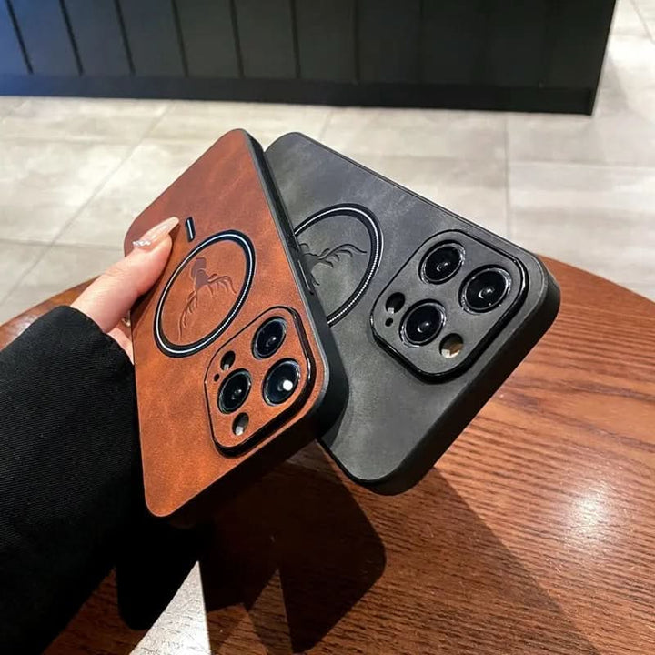 BowLift | Deer Leather iPhone Case MagSafe Wireless Charging