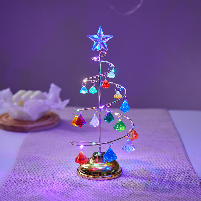 Illuminated Christmas tree made of metal, 33 cm
