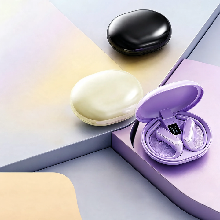 Earhook earbuds with Bluetooth 6.0 and display