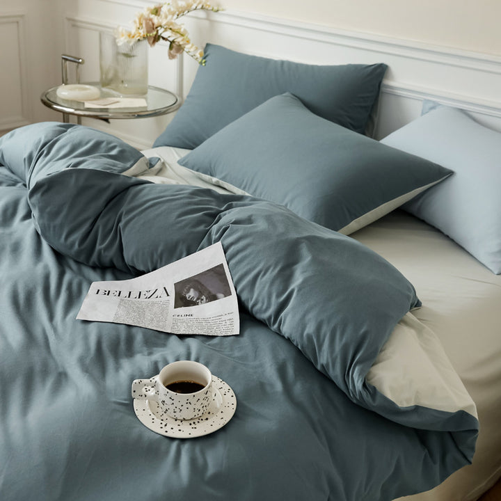 Jersey-Cotton Bedding Set, 4-piece, soft